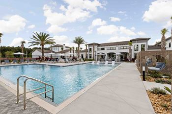 Lounge swimming pools with cabana