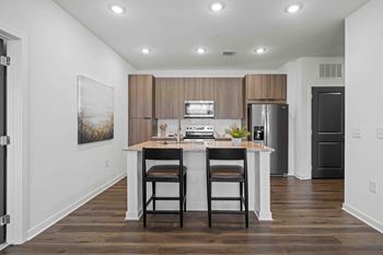 Efficient appliances in kitchen