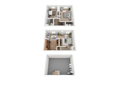Floor plan for 2 beds, 1 bath, 1100 sqft