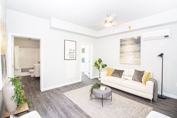 Winnipeg apartment for rent - a living room with a couch and a table