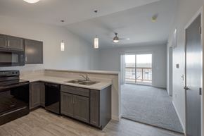 Sioux Falls apartment for rent - A kitchen with a sink, stove, and oven.