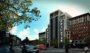Vancouver apartment for rent - a view of a city street with cars and buildings