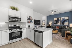 Cleburne apartment for rent - Kitchen and Living Area at Avilla Railhead, Cleburne
