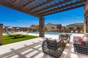 Mesa apartment for rent - Poolside Lounge Area at Avilla Lehi Crossing, Mesa, AZ