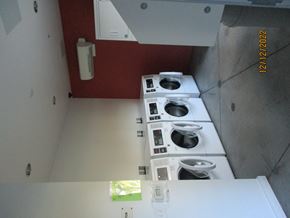 Sunnyvale apartment for rent - A row of washing machines in a laundromat.
