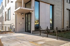 Minneapolis apartment for rent - the entrance to a building with a glass door