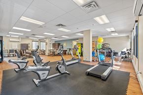 Hopkins apartment for rent - a gym with treadmills and other exercise equipment
