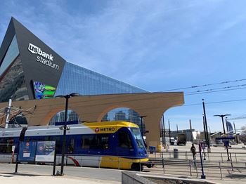 Public transportation stations next door and nearby