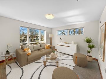 St. Paul apartment for rent - a living room with a couch and a glass coffee table