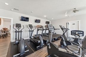 Triadelphia apartment for rent - the gym with treadmills and cardio equipment at 1861 muleshoe road apartments