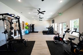 Brunswick apartment for rent - A spacious gym with a variety of exercise equipment.
