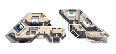 Floor plan for 3 beds, 2 baths, 1600 sqft