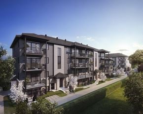 Ottawa apartment for rent - a rendering of an apartment building on a sidewalk