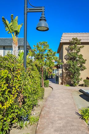 La Mesa apartment for rent - a walkway with a street light in front of a building