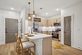Mckinney apartment for rent - Kitchen with Quartz Countertop and Stainless Steel Appliances