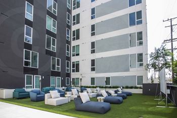 Open-air movie lounge