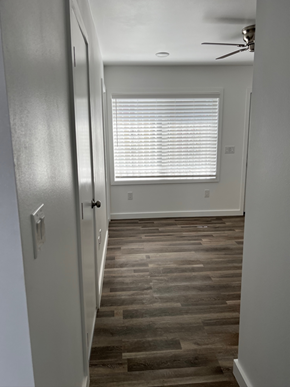 Los Angeles apartment for rent - a small hallway with a window and a door
