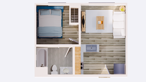Los Angeles apartment for rent - 1 bedroom floor plan