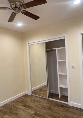 Los Angeles apartment for rent - a room with a closet and a ceiling fan