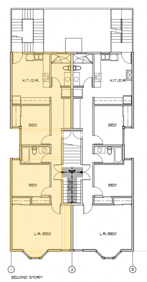 Floor plan for 2 beds, 2 baths, 1122 sqft