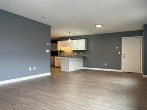 Scarborough apartment for rent - A room with a kitchen island in the middle.