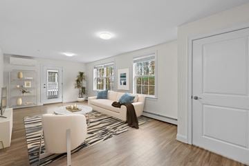 Westbrook apartment for rent - a living room with white walls and a white couch