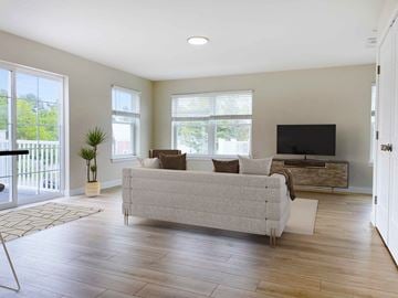 Yarmouth apartment for rent - a living room with a couch and a tv
