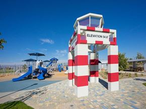 Tustin apartment for rent - a lifeguard tower with a playground in the background