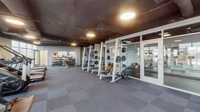 Clarksville apartment for rent - Modern Fitness Room at Current812, Clarksville, IN