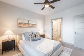 Lexington apartment for rent - bedroom with a bed at The Remington, Kentucky