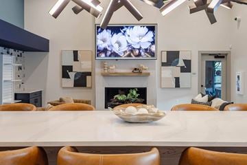 Bowling Green apartment for rent - A modern dining room with a large table and chairs.