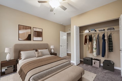 Floor plan for 2 beds, 1 bath, 874 sqft