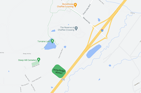 Fort Smith apartment for rent - a screenshot of a map of a road with a yellow line