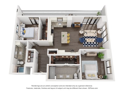 Floor plan for studio, 1361 sqft
