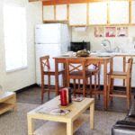 Lancaster apartment for rent - a kitchen and a dining room with a table and chairs