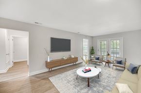 Savannah apartment for rent - a living room with a couch and a coffee table