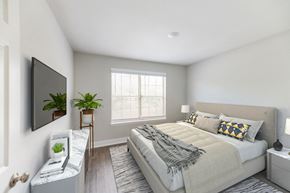 Savannah apartment for rent - a bedroom with a large bed and a tv