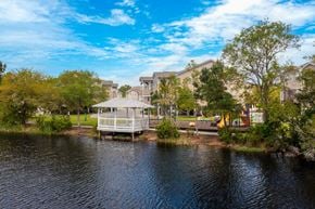 Savannah apartment for rent - a view from the outside of your unit that shows the lake