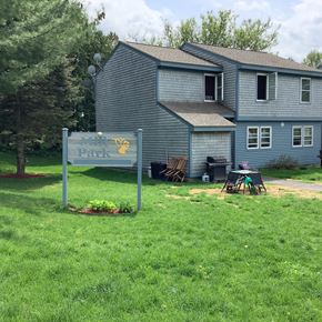 Caribou apartment for rent - an image of a house with a sign in front of it