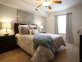 Destrehaun apartment for rent - a bedroom with a bed and a ceiling fan