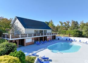 Hickory apartment for rent - a house with a pool in front of it