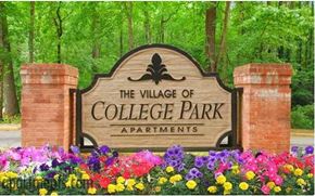 College Park apartment for rent - a sign for the village of college park apartments
