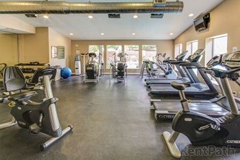 Fitness center with cardio and strength equipment