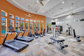 College Station apartment for rent - a gym with treadmills and other exercise equipment