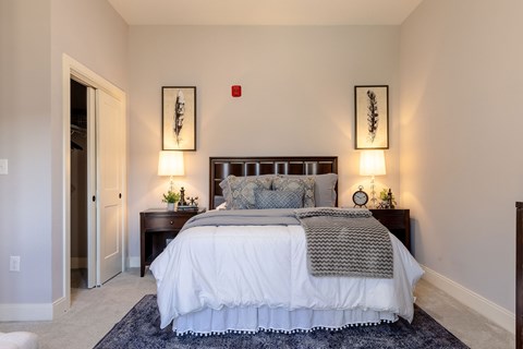 Floor plan for 2 beds, 1 bath, 855 sqft