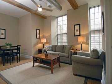 Worcester apartment for rent - a living room with couches and a coffee table