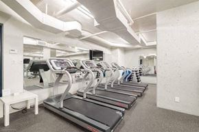 Vancouver condo for rent - A row of treadmills in a gym.