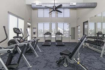 Modern fitness studio