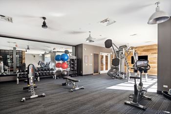 Gym with equipment
