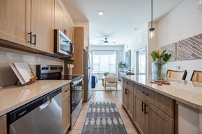 Charlotte apartment for rent - Kitchen Area with Stainless Steel Appliances